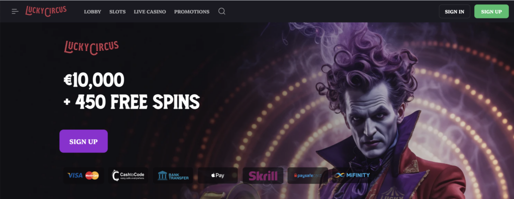 Lucky Circus Casino Bonus