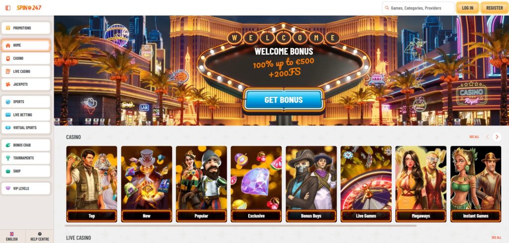 spin247 Tiradas gratis sin depósito